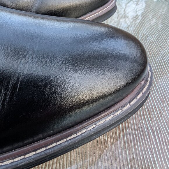 Men's Nunn Bush Centro Flex Plain Toe Oxford Black Leather Dress Shoes Size 13 - Picture 8 of 11